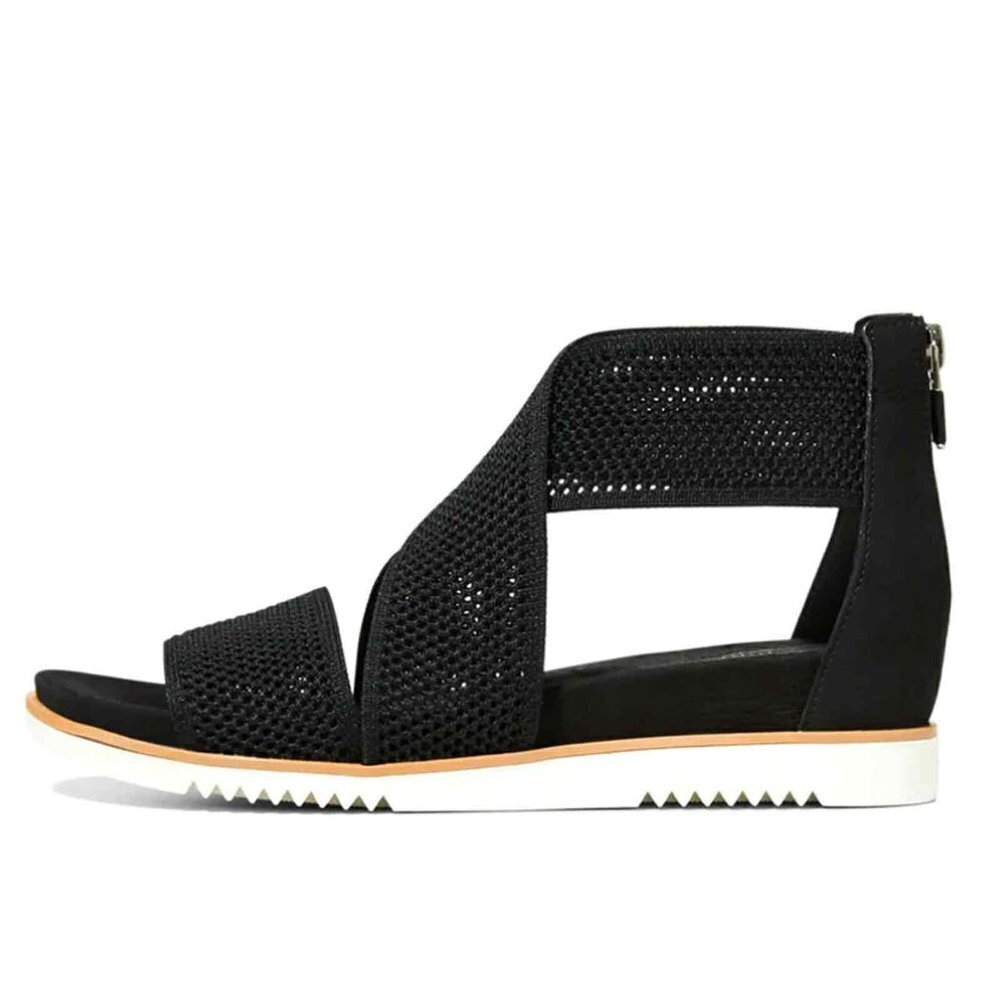 Eileen Fisher Kitts Black Stretch Sandal, Size 7.5